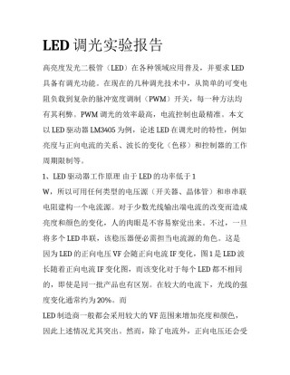 LED调光实验报告