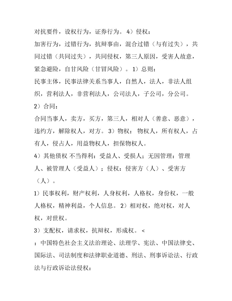 最新司法考试主观题考试内容(三篇)_第2页