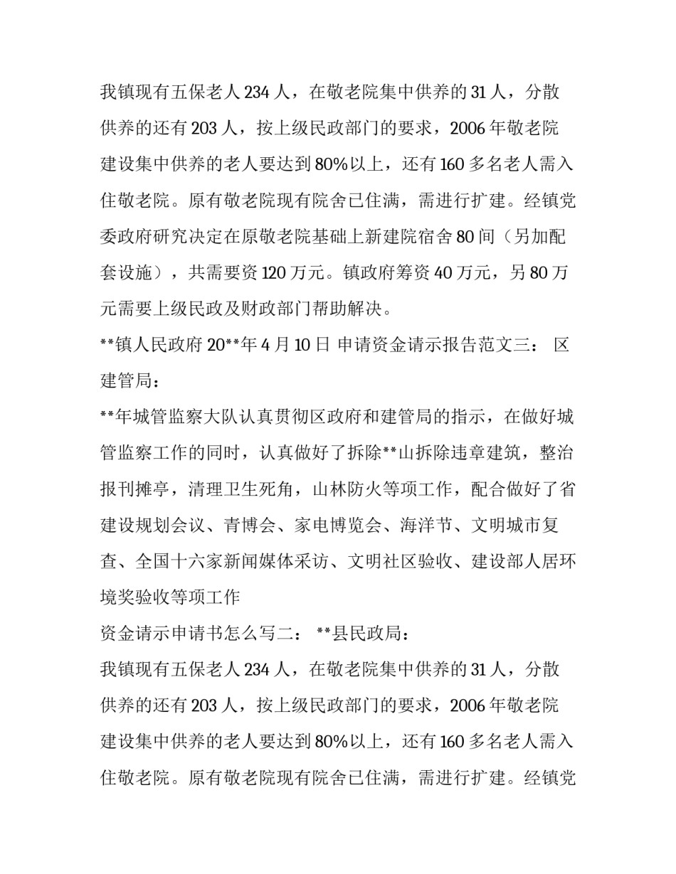 资金请示申请书怎么写_第2页