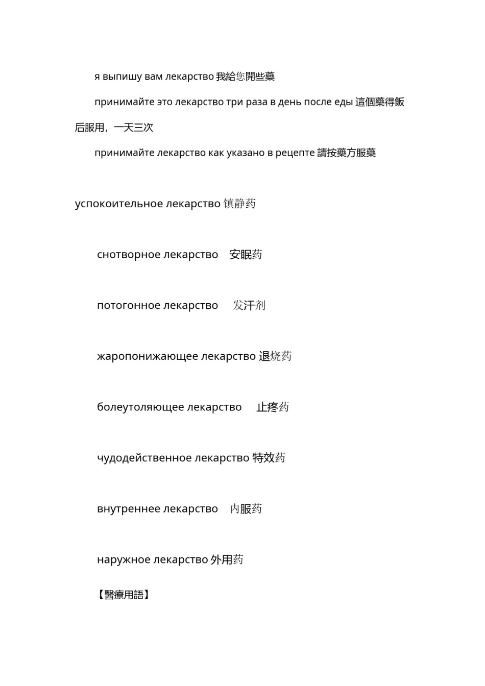2022年医学专题—常用俄语看病就医很有用哦.doc_第3页