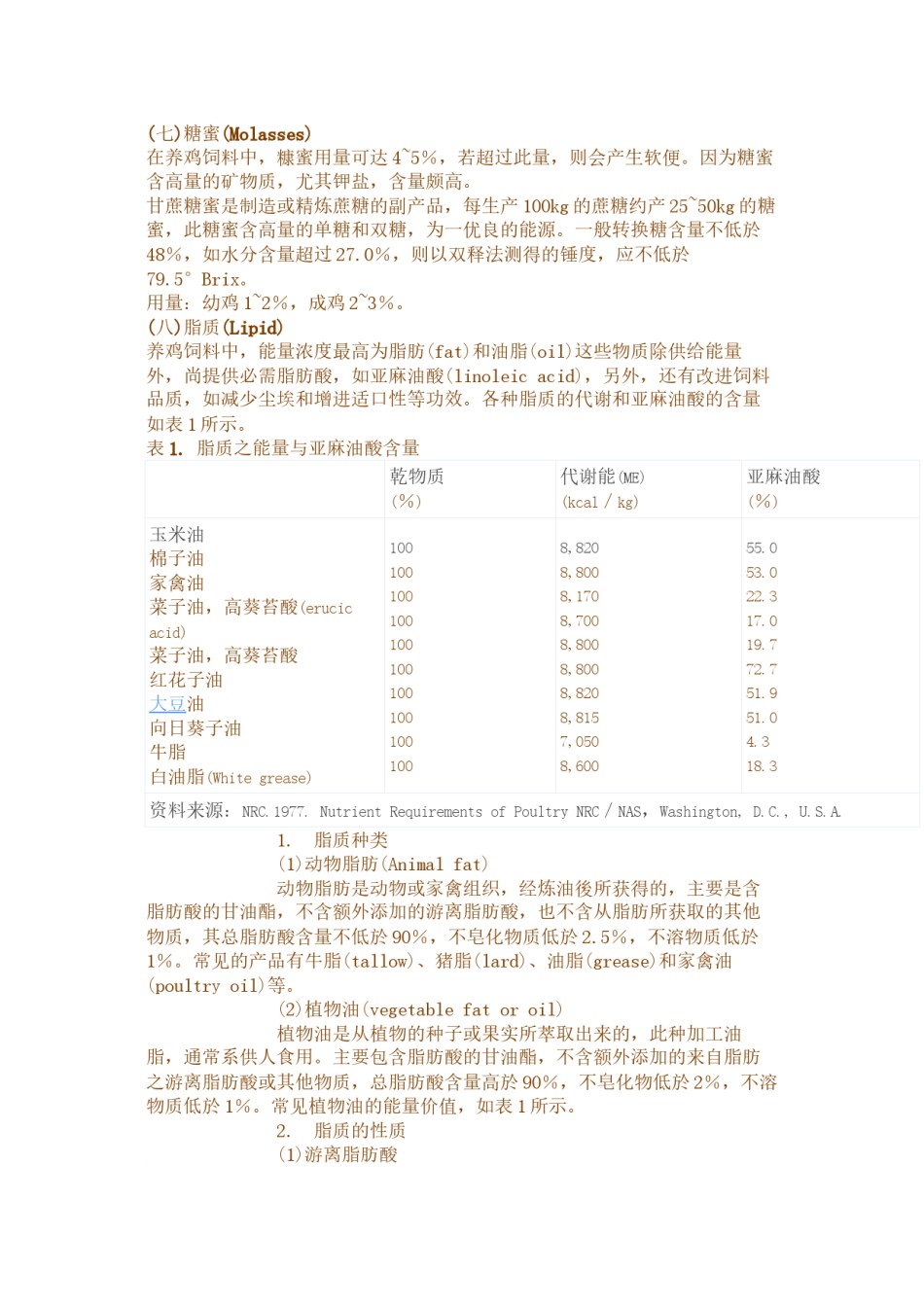 2022年医学专题—常用养鸡饲料原料的营养成份与特性.docx_第3页