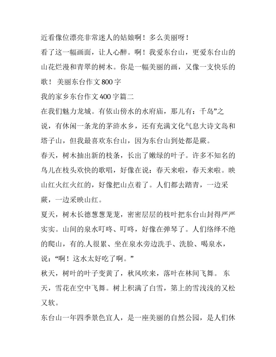 美丽东台作文800字 我的家乡东台作文400字(七篇)_第2页