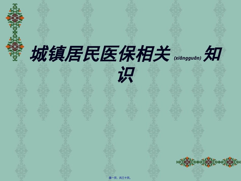 2022年医学专题—城镇居民医保.ppt_第1页