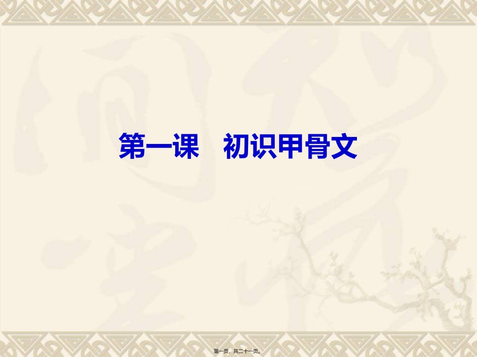 2022年医学专题—初识甲骨文(一).ppt_第1页
