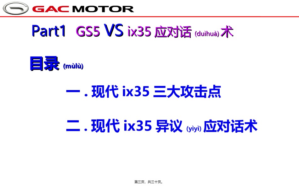2022年医学专题—传祺GS5竞品应对话术(ix35-X80-H6-CS75).ppt_第3页