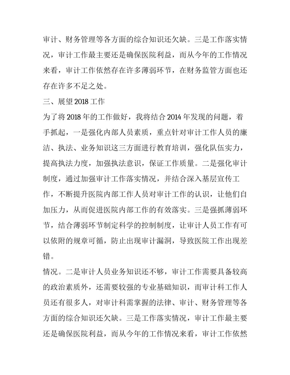 审计科人员的述职报告_第2页