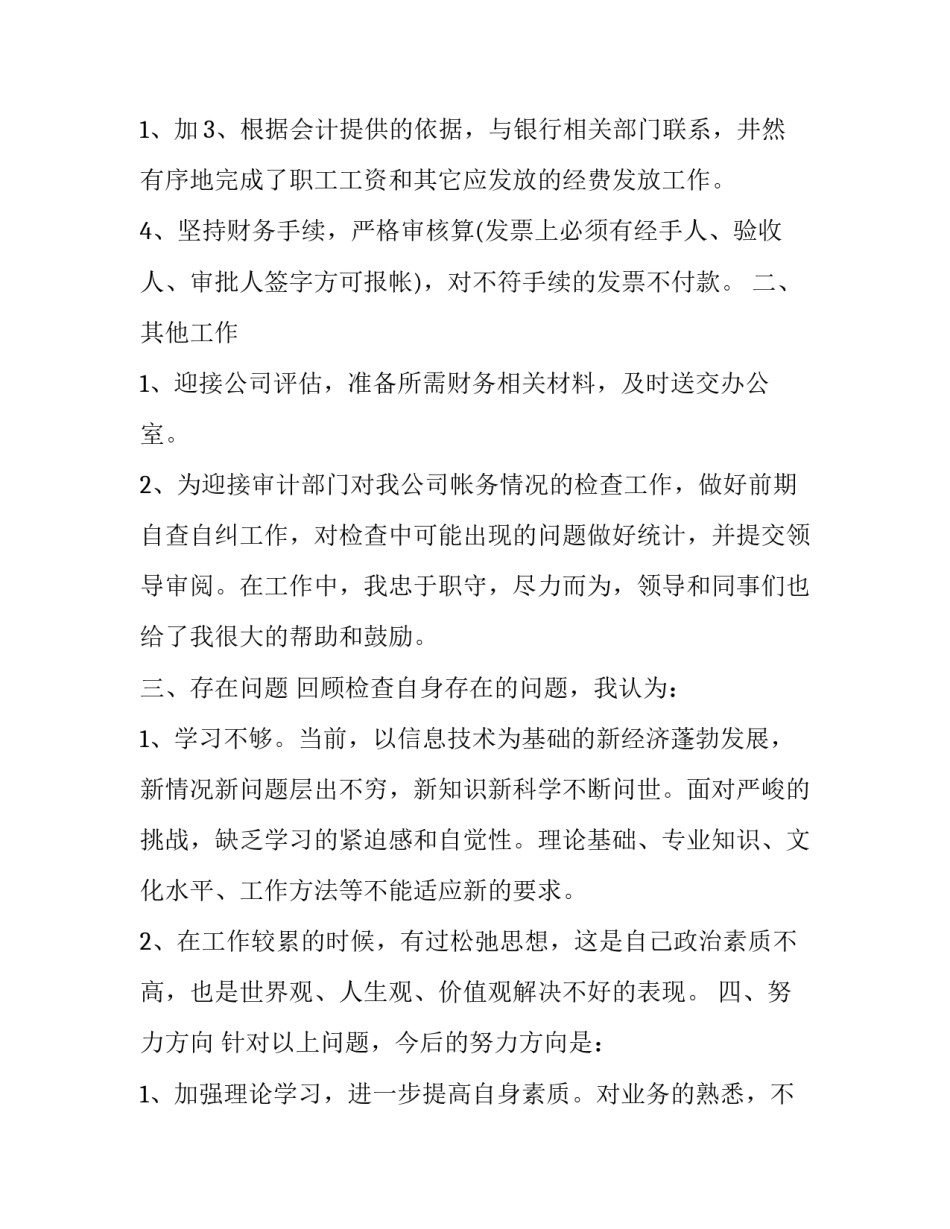最新出纳年底总结报告 出纳年底个人总结(5篇)_第3页