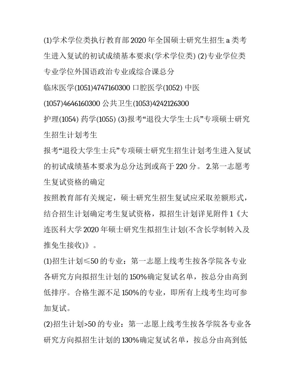 大连医科大学今年考研录取分数线(五篇)_第3页