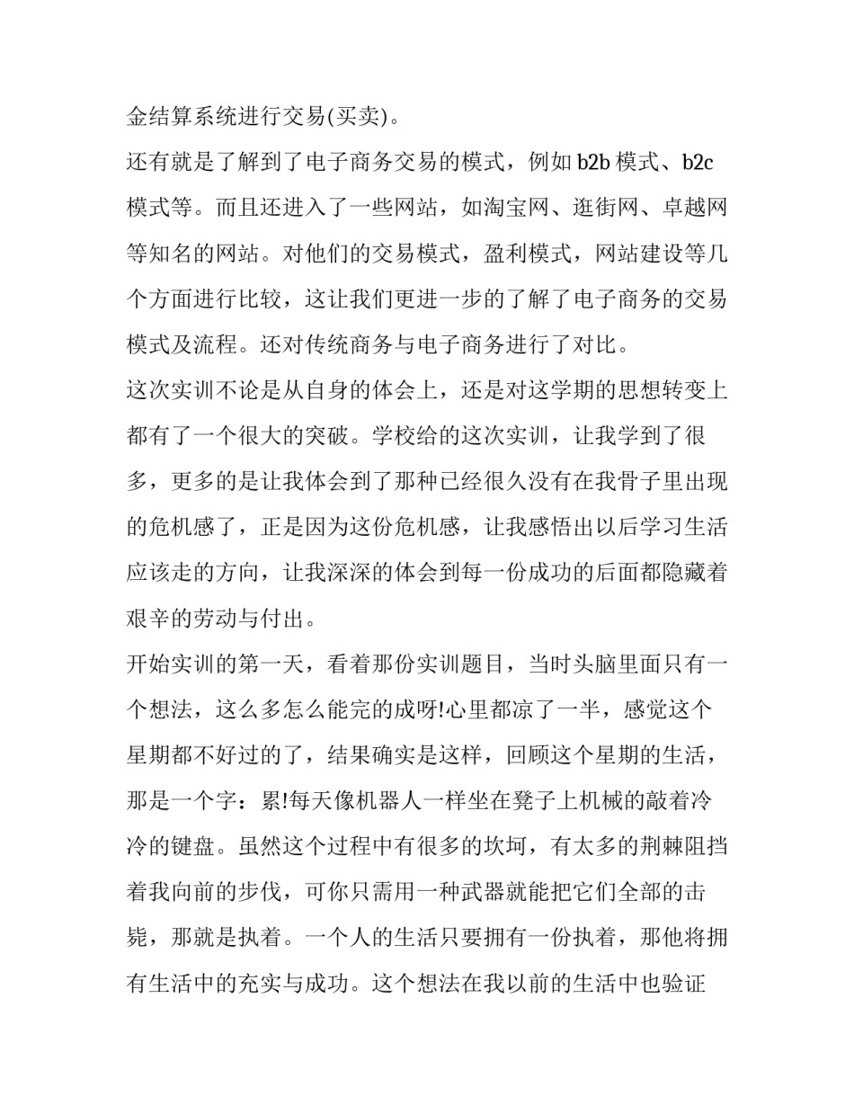 商务实践报告论文(模板11篇)_第3页