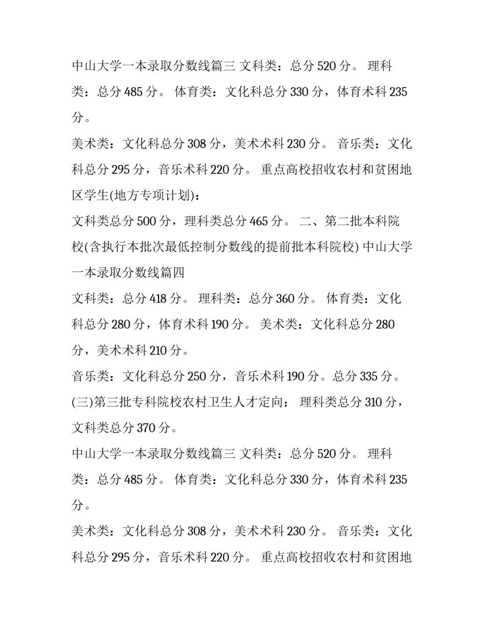 最新中山大学一本录取分数线(四篇)_第2页