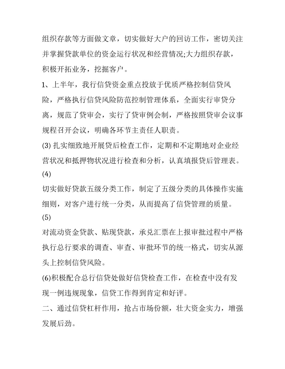 2023年信贷员工作总结100字 信用社信贷员工作总结(4篇)_第3页
