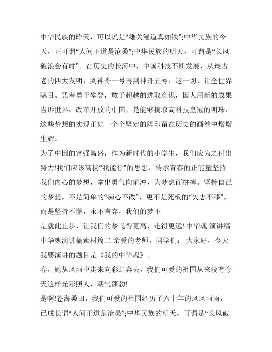 中华魂 演讲稿 中华魂演讲稿素材(20篇)_第2页