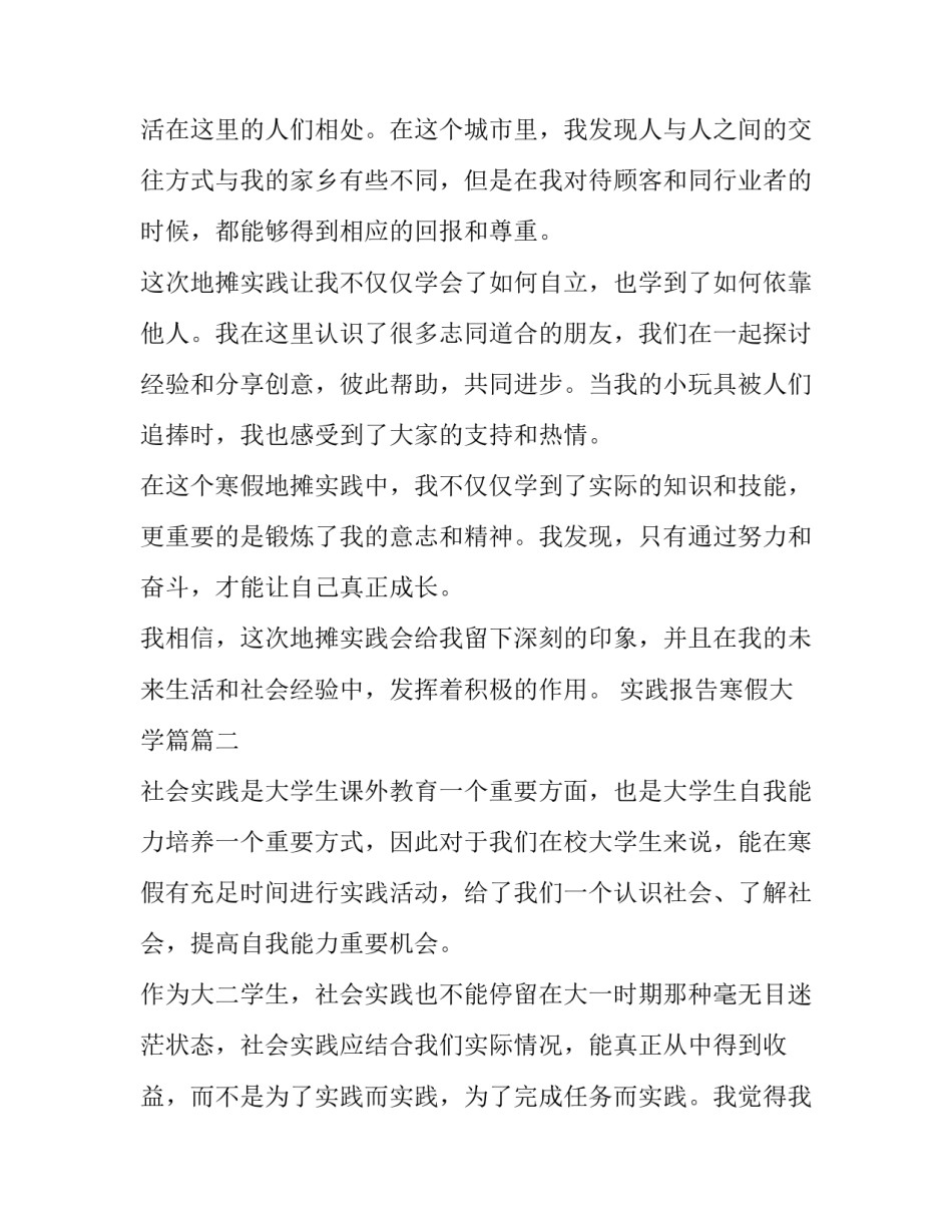实践报告寒假大学篇(优质13篇)_第2页