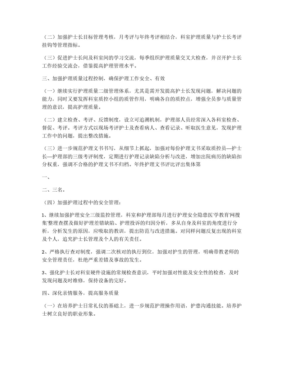 2024年医院护理部工作计划_第2页