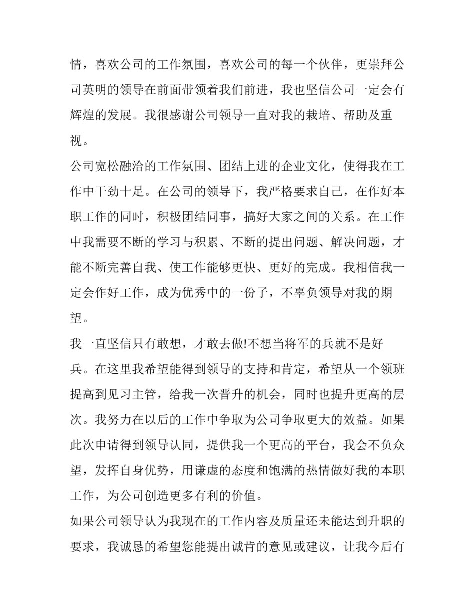 职位晋升申请书格式(九篇)_第3页