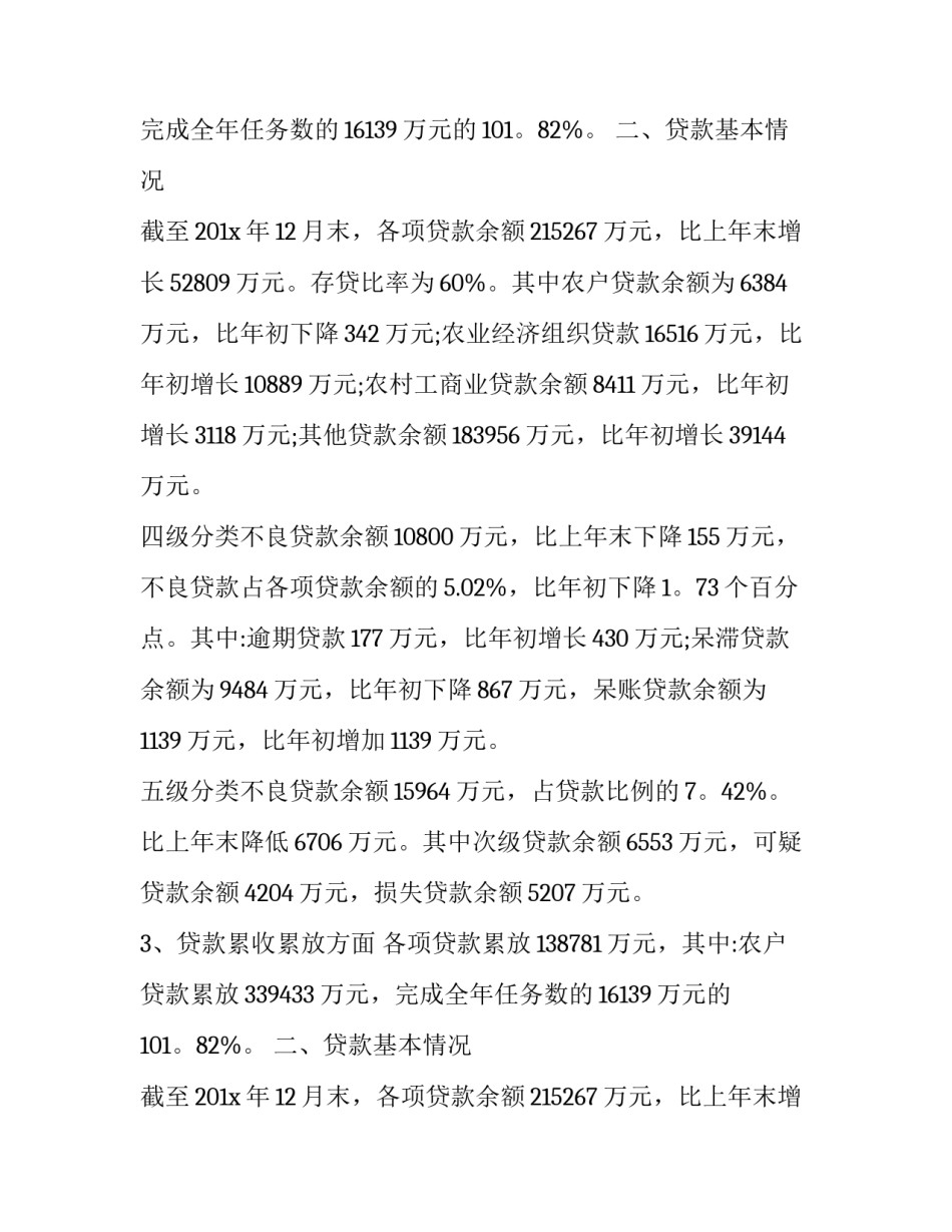 信用社信贷部年终工作总结 信用社信贷员年终总结(4篇)_第2页