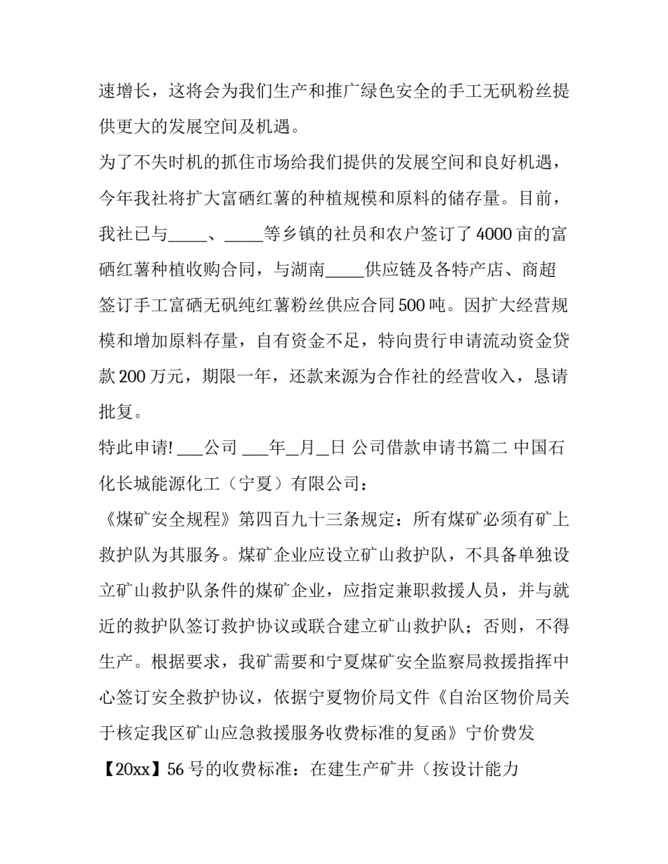 2023年公司借款申请书(9篇)_第3页