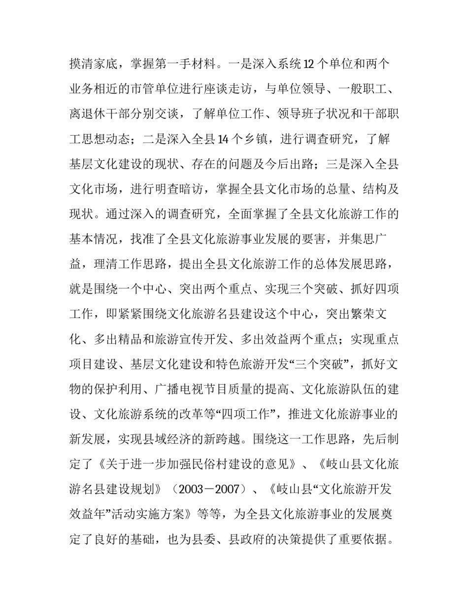 文化旅游局长的个人述职报告_第3页