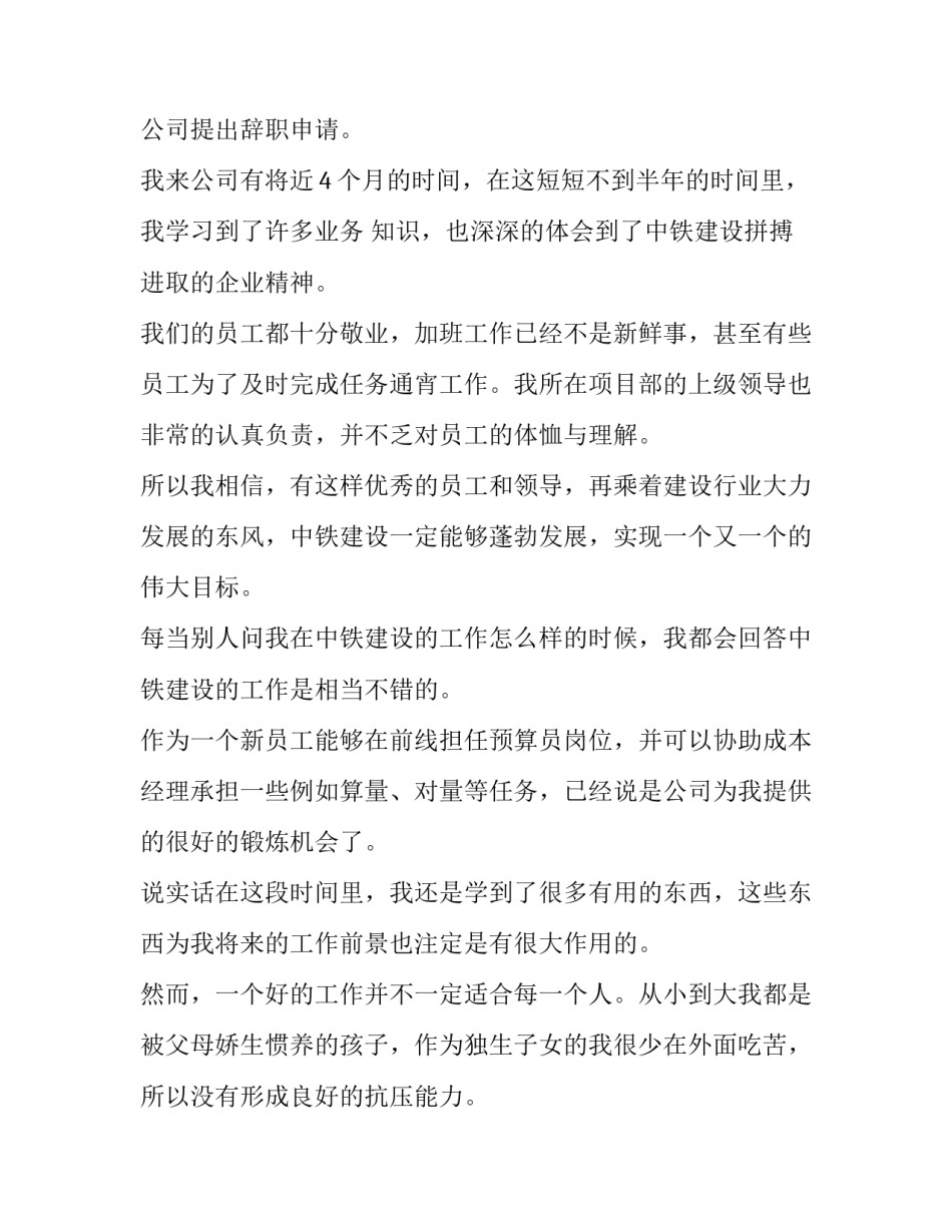 预算员辞职报告范文_第3页