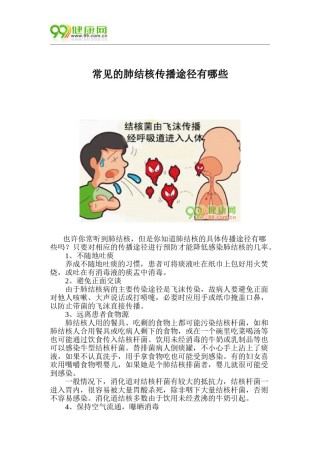2022年医学专题—常见的肺结核传播途径有哪些.doc