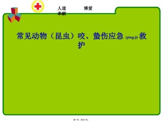 2022年医学专题—常见动物(昆虫)咬蛰伤应急救护讲义.ppt