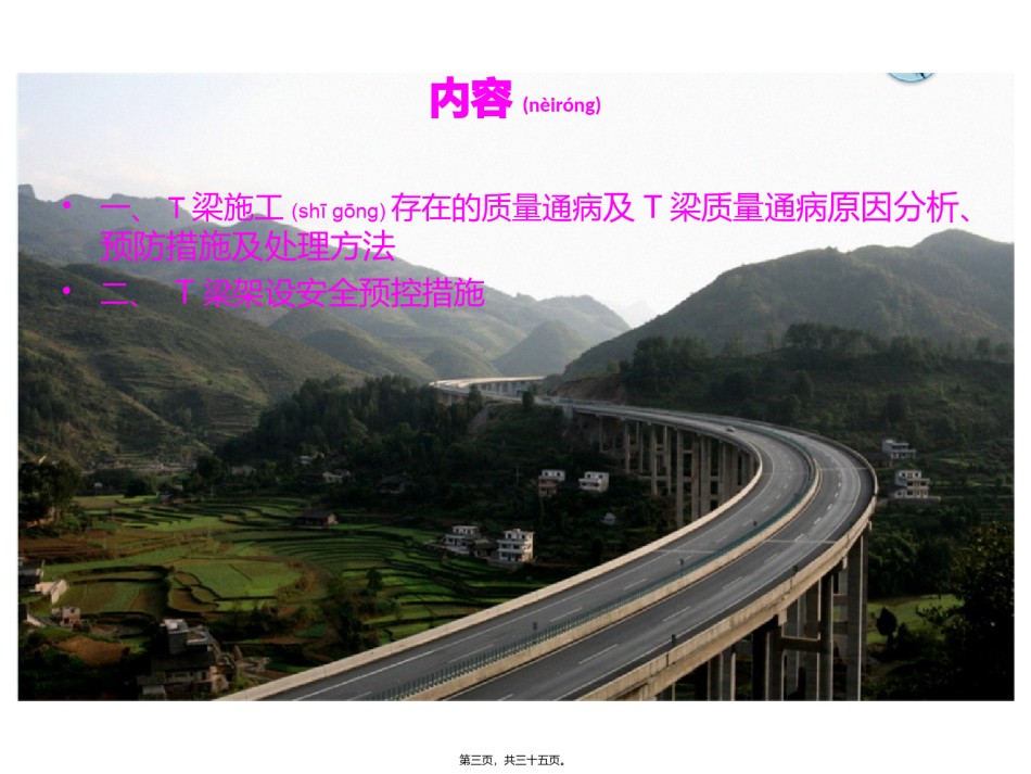 2022年医学专题—常见的T梁质量通病和防治及安全预控.pptx_第3页