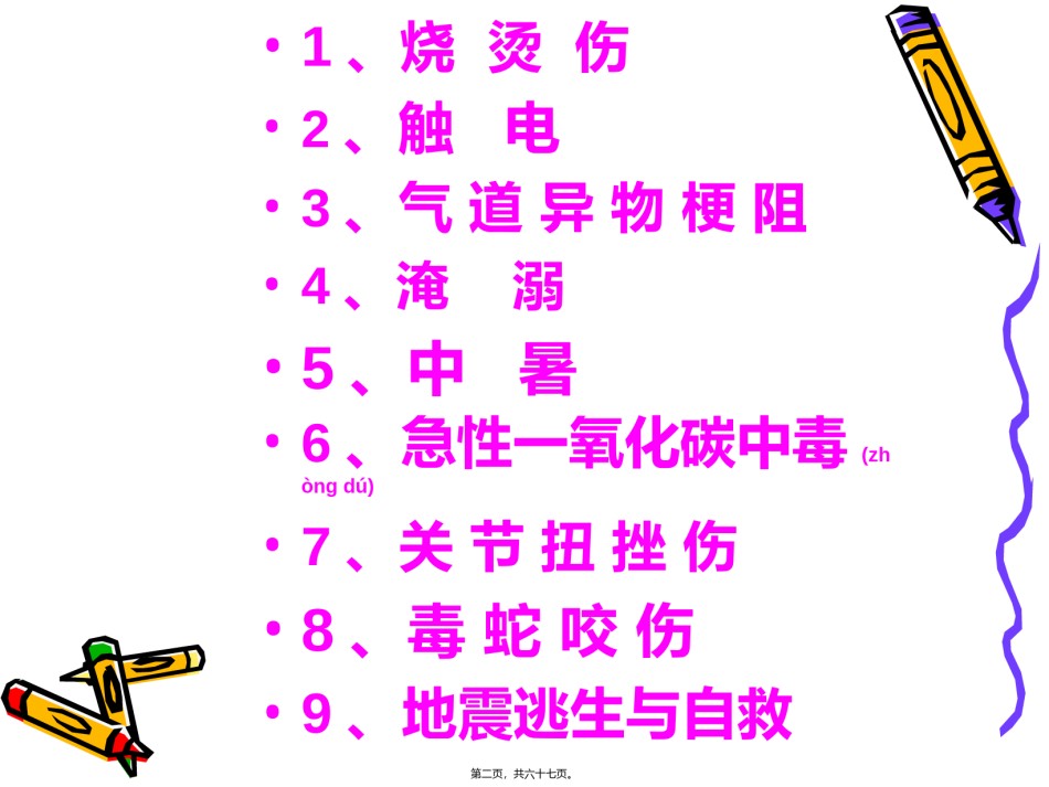 2022年医学专题—常见急症、意外伤害的现场救护讲义.ppt_第2页