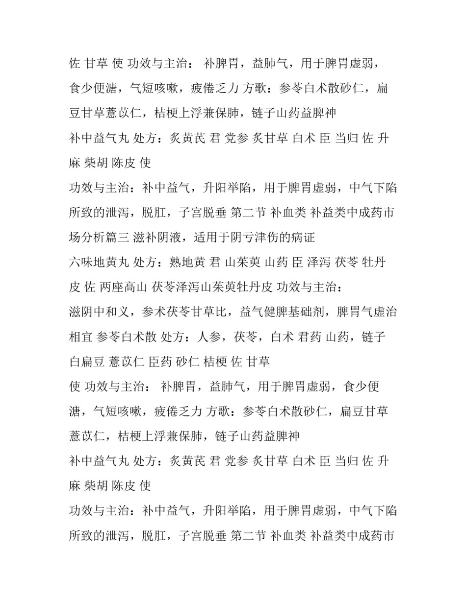 最新补益类中成药市场分析(3篇)_第2页