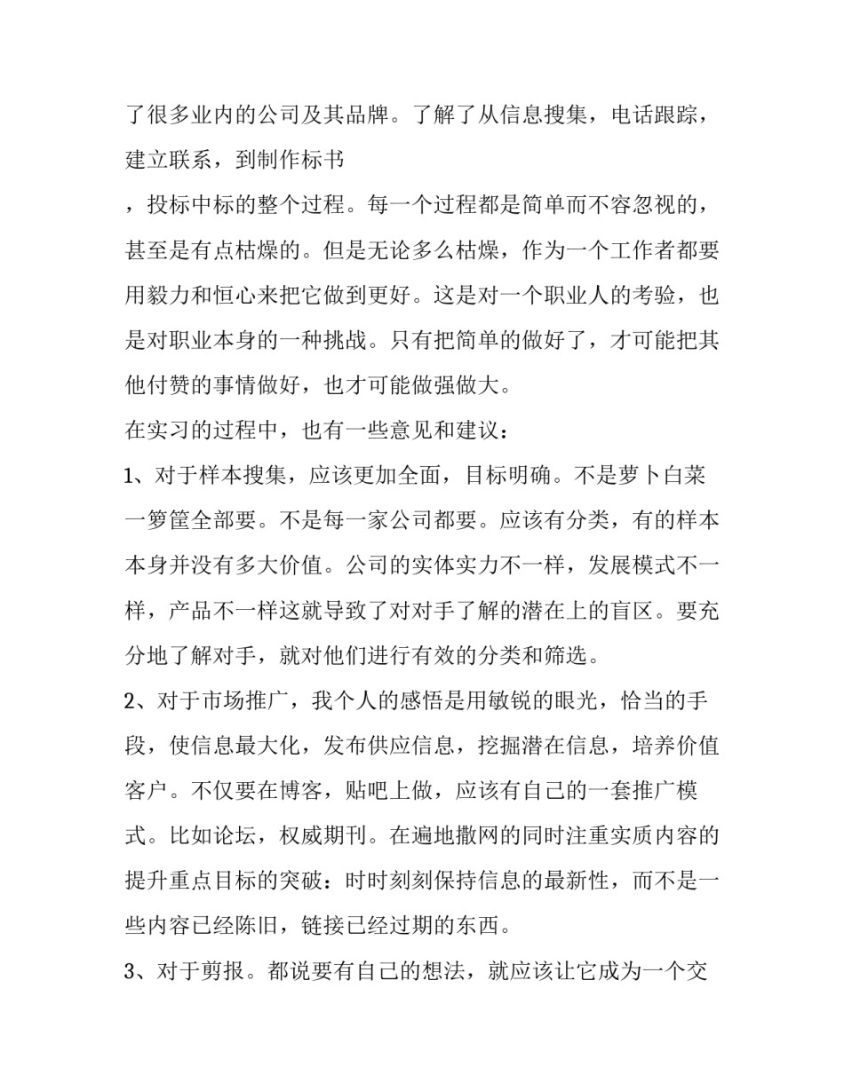 市场部门实习报告_第3页