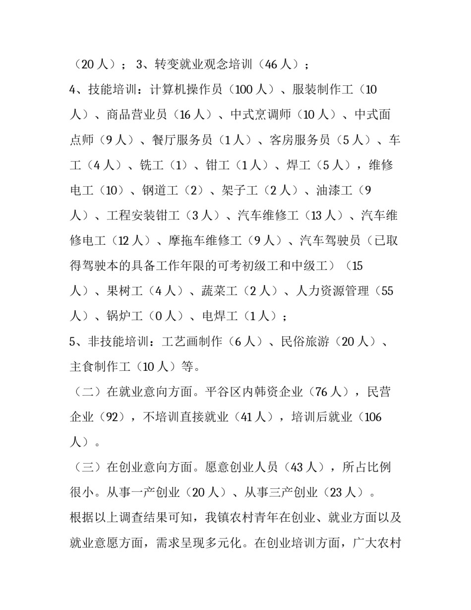 青年就业创业专题调研报告 青年就业创业调查问卷(5篇)_第2页