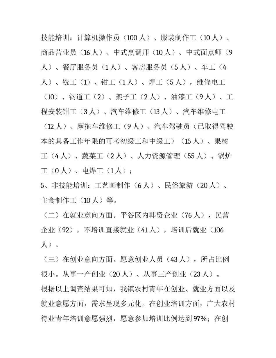 青年就业创业专题调研报告 青年就业创业调查问卷(5篇)_第3页