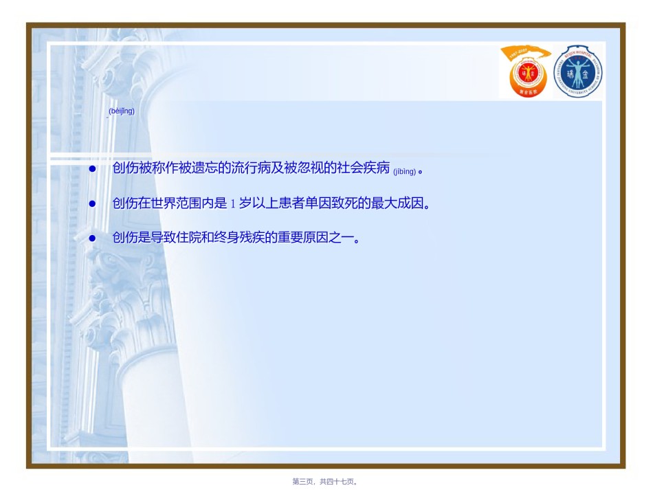 2022年医学专题—创伤患者的急诊急救.ppt_第3页