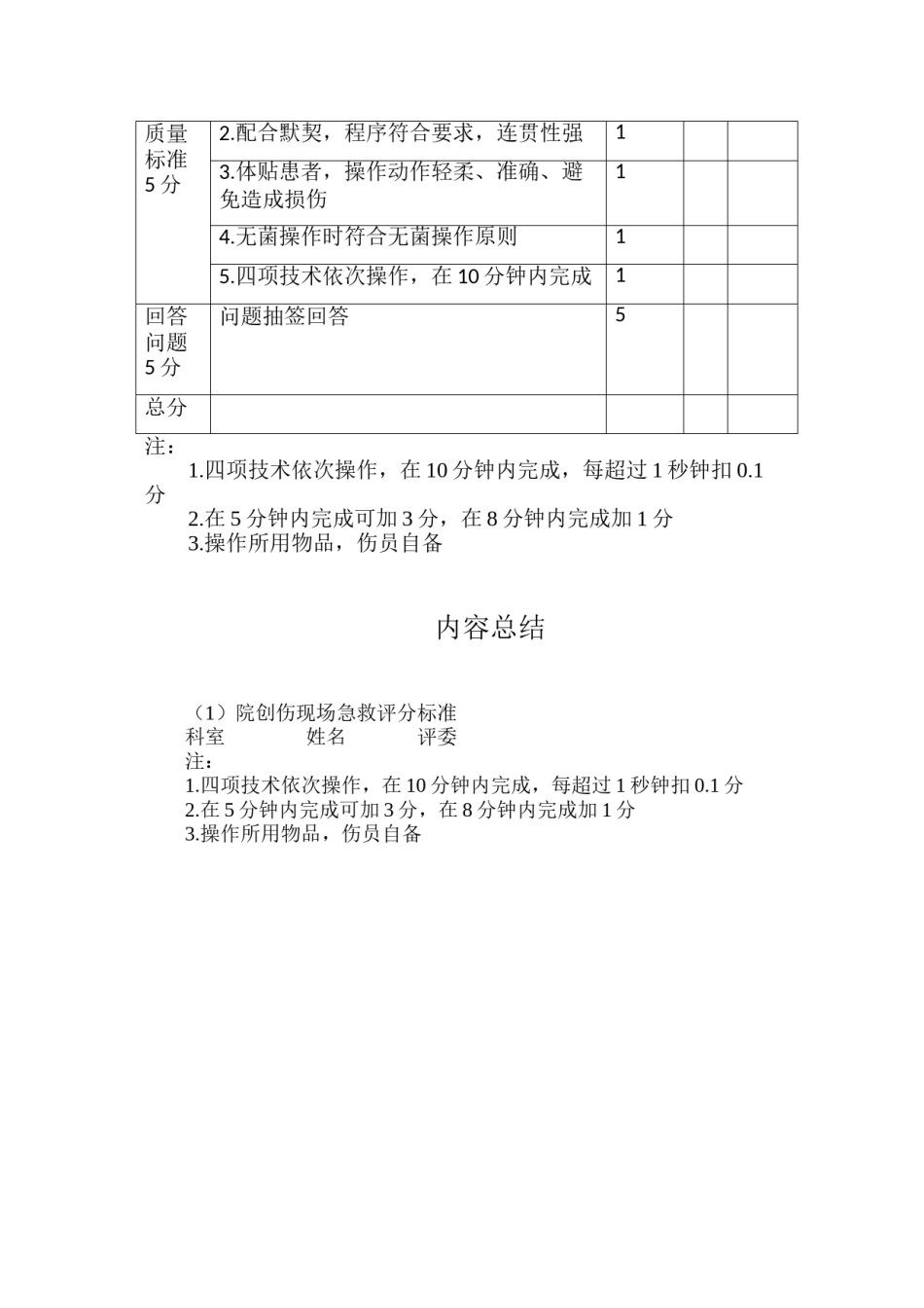 2022年医学专题—创伤急救考核细则.doc_第3页