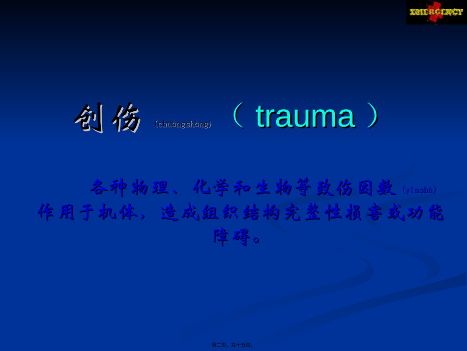 2022年医学专题—创伤急救traumaemergency创伤.ppt_第2页