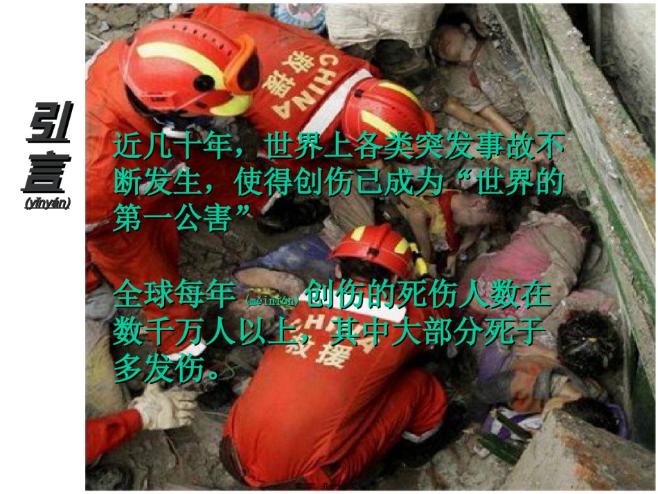 2022年医学专题—创伤现场急救-(2010.8).ppt_第2页