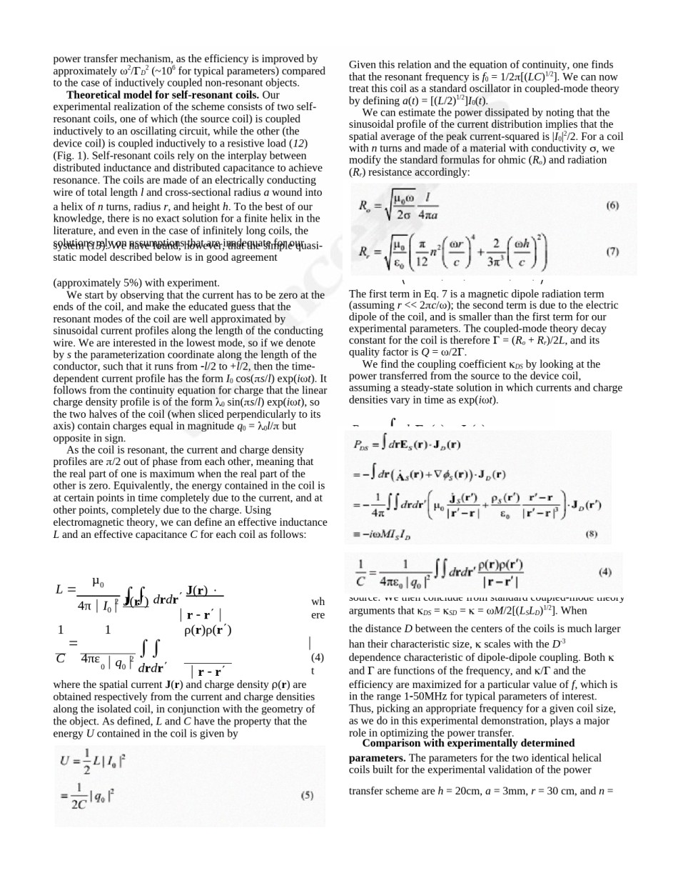 2022年医学专题—磁共振(磁谐振耦合)无线充电技术鼻祖级文章-英文原文.doc_第3页