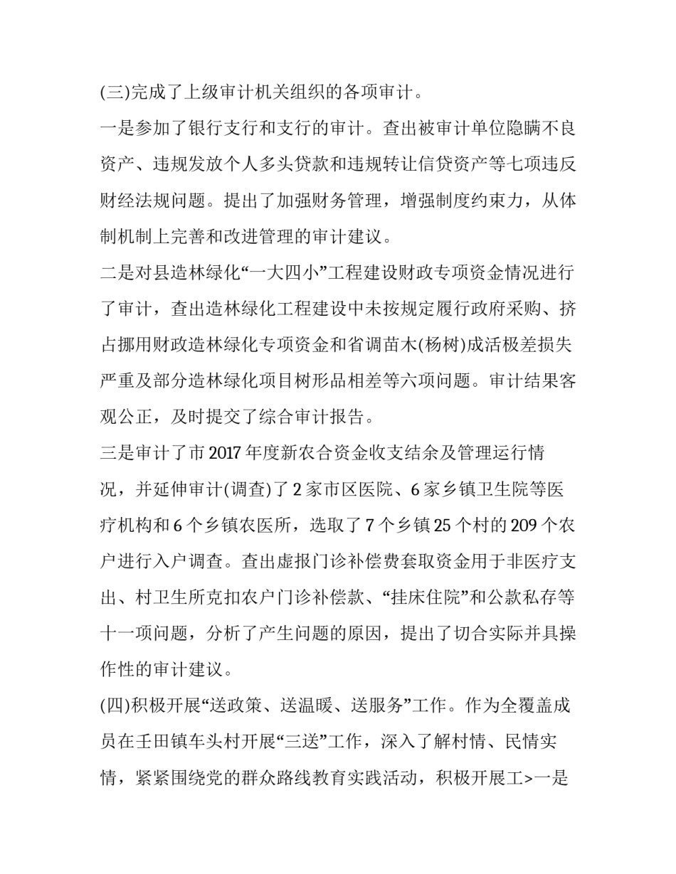 最新审计局副局长述职报告(四篇)_第2页