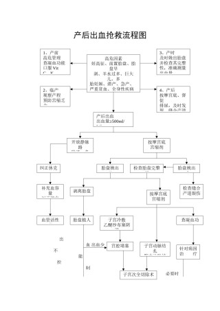 2022年医学专题—产后出血、子痫、羊水栓塞抢救流程图.docx