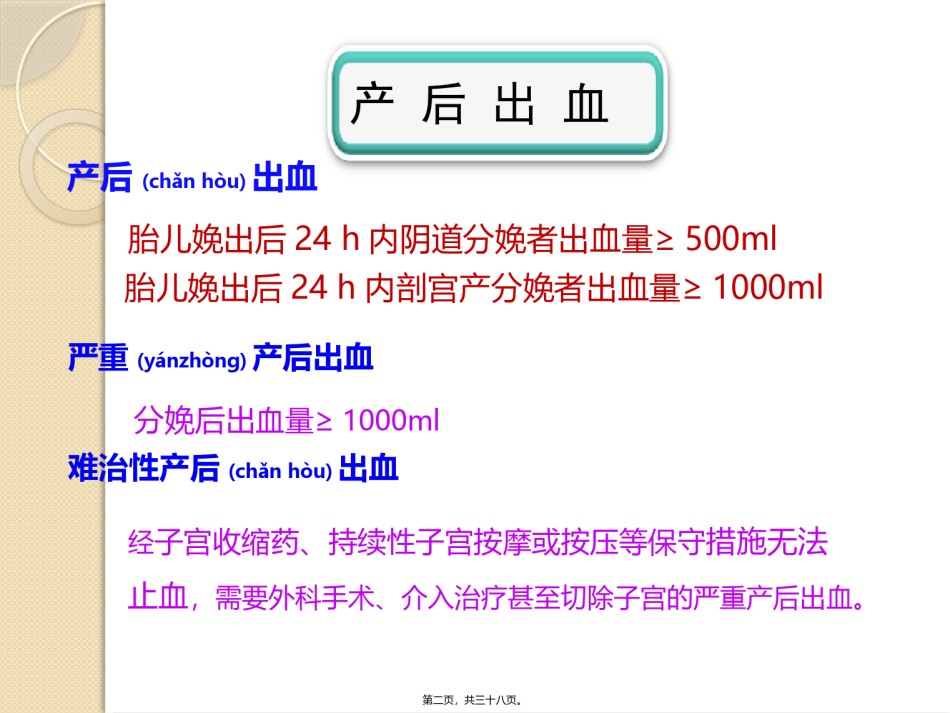2022年医学专题—产后出血常用救治方法及相关病例分享.pptx_第2页