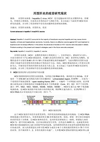 2022年医学专题—丙型肝炎的疫苗研究现状.docx