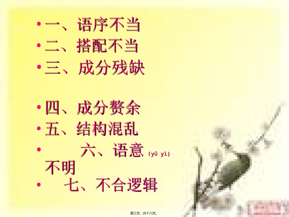 2022年医学专题—病句类型示文稿浅谈.ppt_第3页