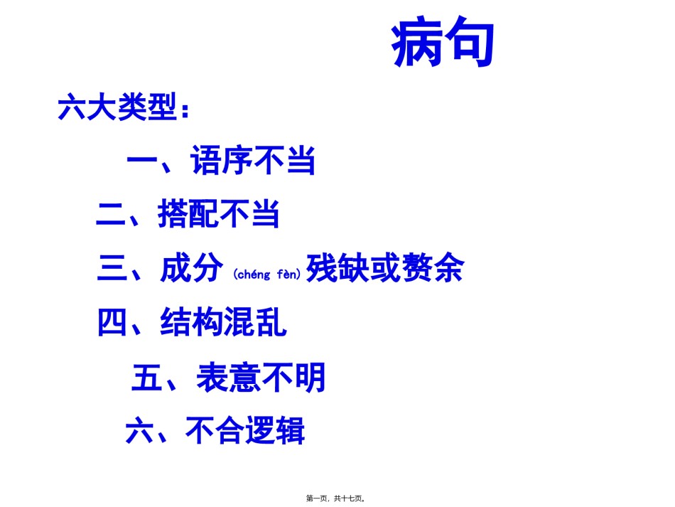 2022年医学专题—病句五：表意不明剖析.ppt_第1页
