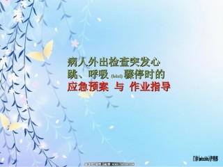 2022年医学专题—病人外出检查突发心跳呼吸骤停应急预案5.6.ppt