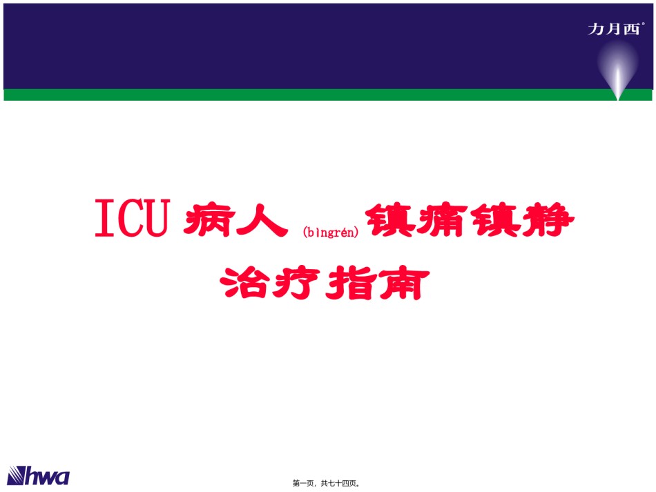 2022年医学专题—病人镇痛镇静指南.ppt_第1页
