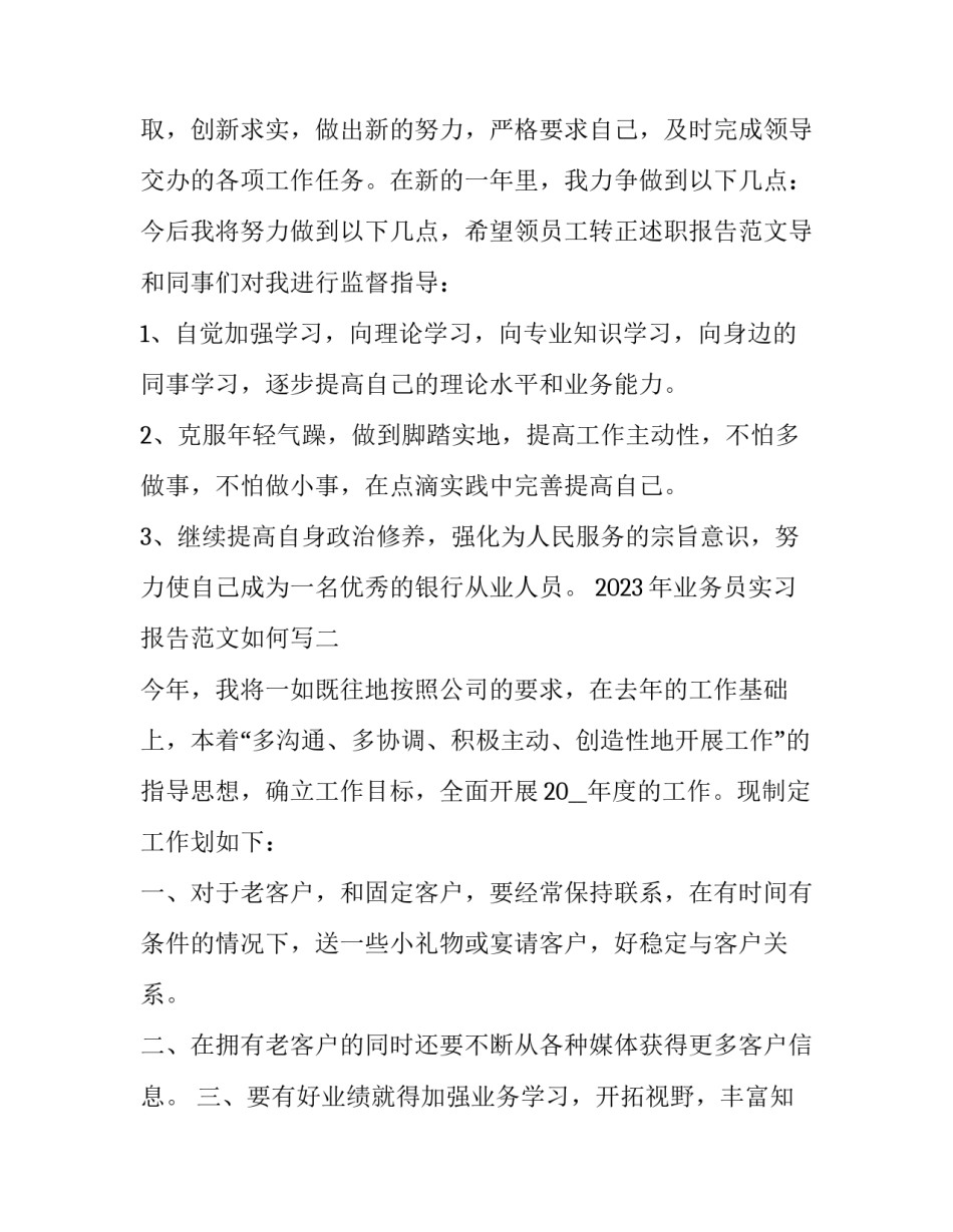 业务员实习报告范文如何写 业务员实训报告2000字(3篇)_第3页