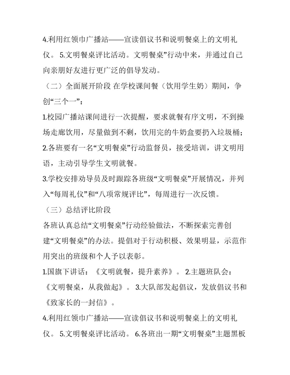 2023年文明餐桌活动方案策划 文明餐桌活动方案(十一篇)_第3页