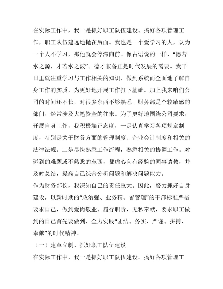 2023年财务部长述职报告共(精选11篇)_第3页