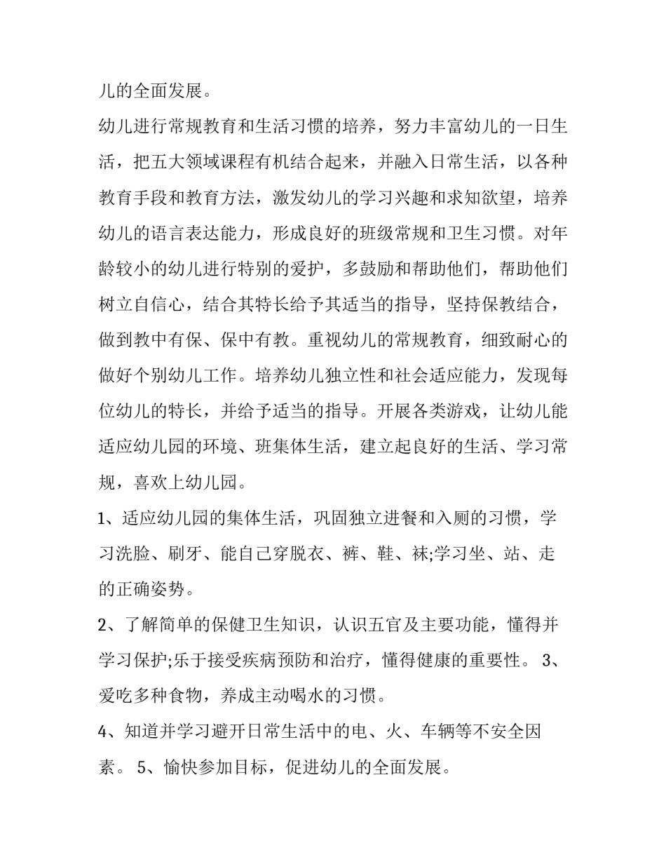 小小班个人计划总结(六篇)_第2页