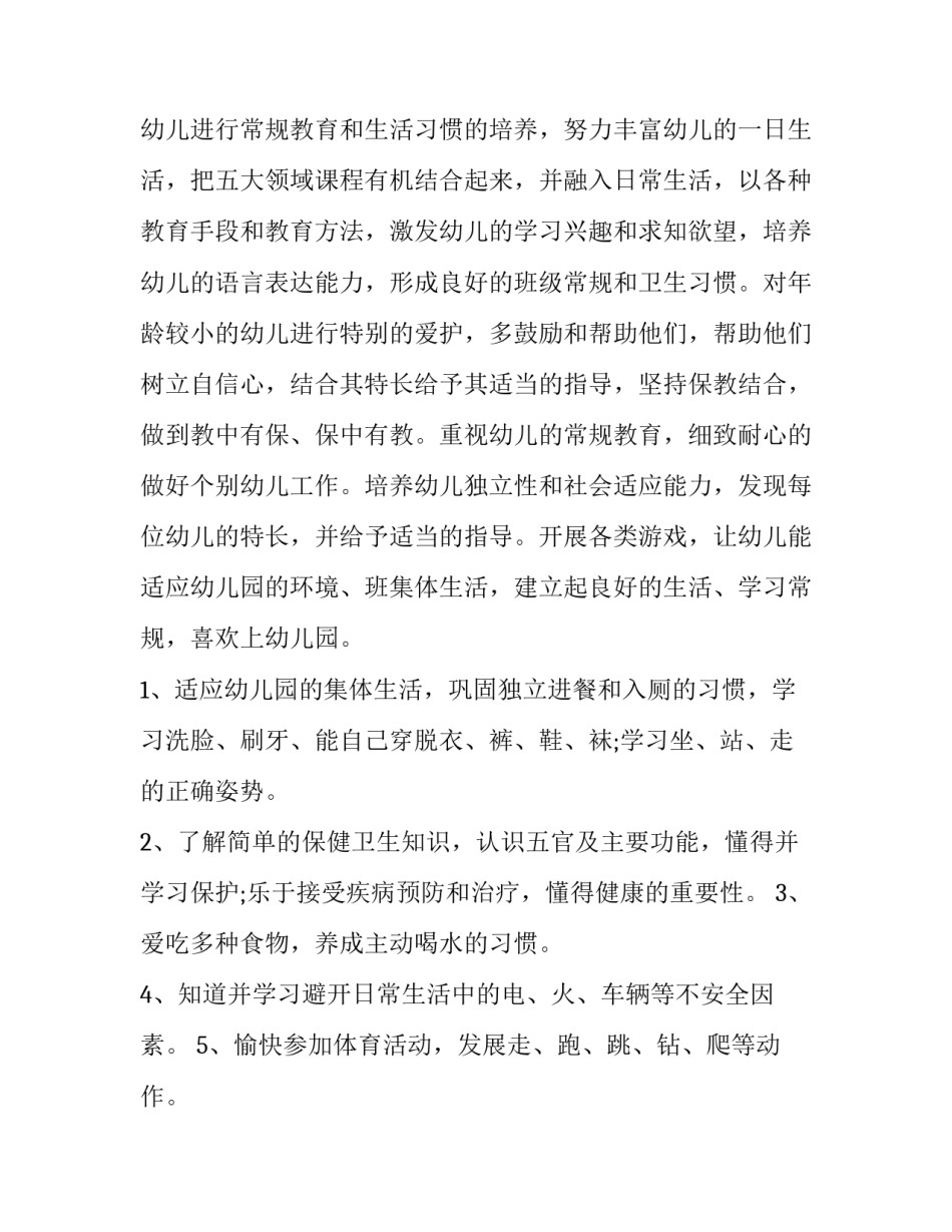 小小班个人计划总结(六篇)_第3页