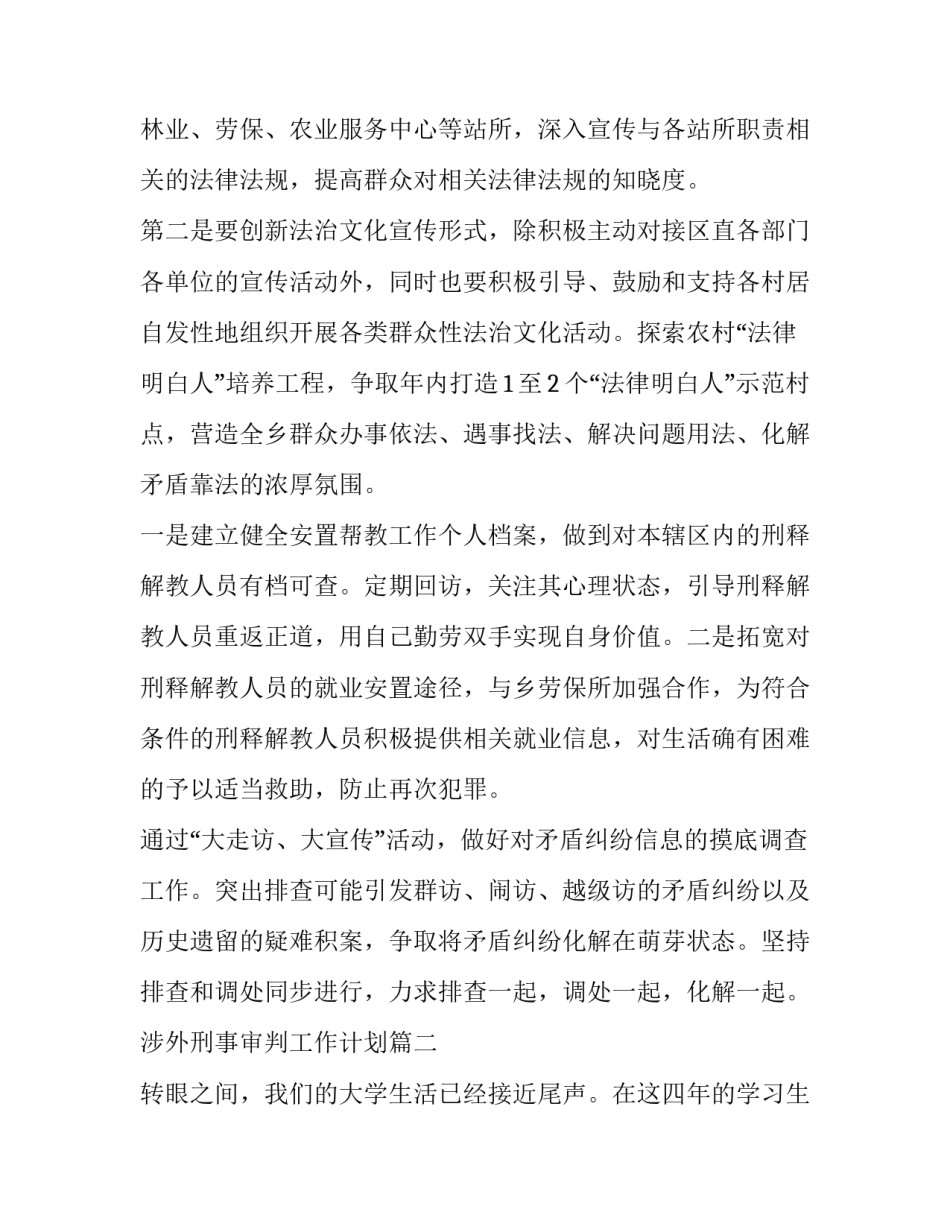 2023年涉外刑事审判工作计划(7篇)_第2页